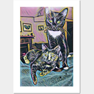 Two Special Kitties Posters and Art